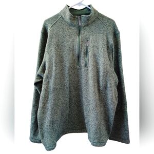 Woolrich Men's Heathered Green Zip-Up Sweater Jacket Pullover Outdoors Size XXL